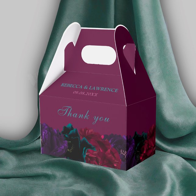 Ballotins Chic bijou fleuris bordeaux mariage (Créateur téléchargé)