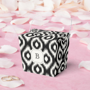 Ballotins Chic Black & White Ikat Diamond Party