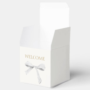 Ballotins Chic blanc   Bienvenue du Mariage de ruban