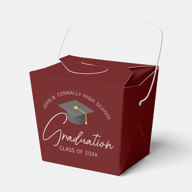 Ballotins Chic Bourgogne Custom Graduation Party Fortune (Verso)