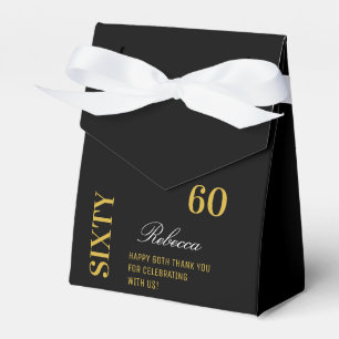 Ballotins Chic Elegant 60e anniversaire Black Gold Merci F