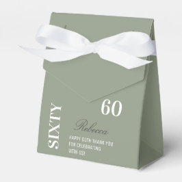 Ballotins Chic Elégant 60e anniversaire Sage Green Merci