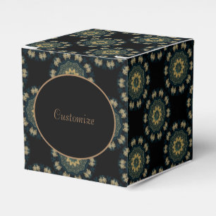 Ballotins Chic Gold & Green Asian Style Cube