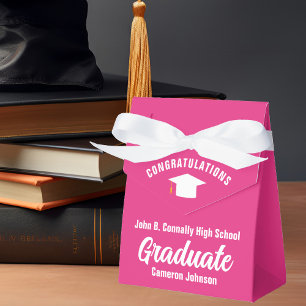 Ballotins Chic Hot Rose Personnalisé Graduation Party