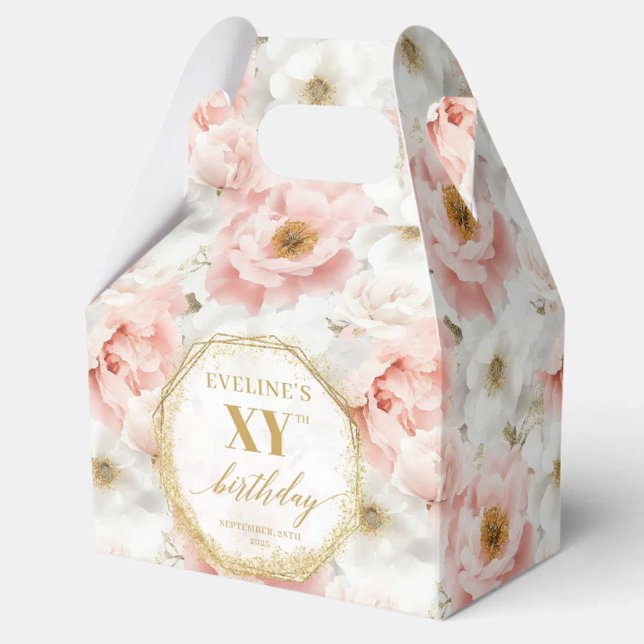 Ballotins Chic Pastel Pink Boho Gold Ballotin (Chic Pastel Pink Boho Gold Birthday Favor Box)