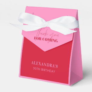 Ballotins Chic Rose Rouge Pailleté Anniversaire Merci