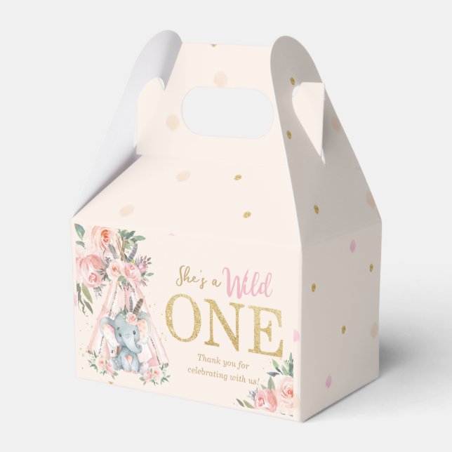 Ballotins Chic Tribal Cute Elephant Blush Floral Wild One (Arrière)
