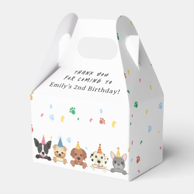 Ballotins Chien chiot Merci d'anniversaire (Verso)