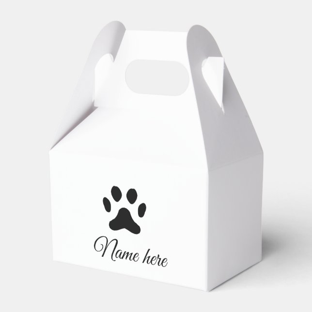 Ballotins Chien patte noir animal ajouter nom texte animal p (Verso)