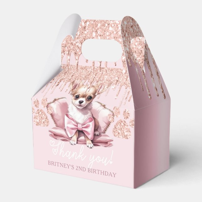 Ballotins Chihuahua Chien avec Parties scintillant Anniversa (Verso)