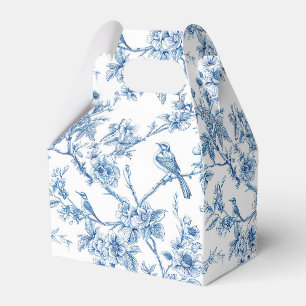 Ballotins Chinoiserie Florale Oiseaux Bleu et Blanc