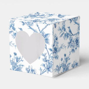 Ballotins Chinoiserie florale oiseaux bleus et blancs