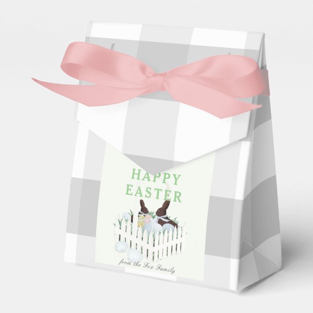 Ballotins Chocolat Lapin Oeufs de Pâques Favoriser boîte cad (Verso)