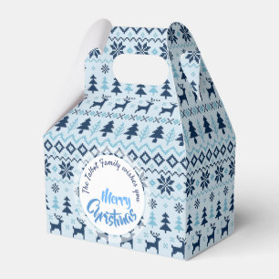 Ballotins CHRISTMAS Blue Deer motif personnalisé Faveur G
