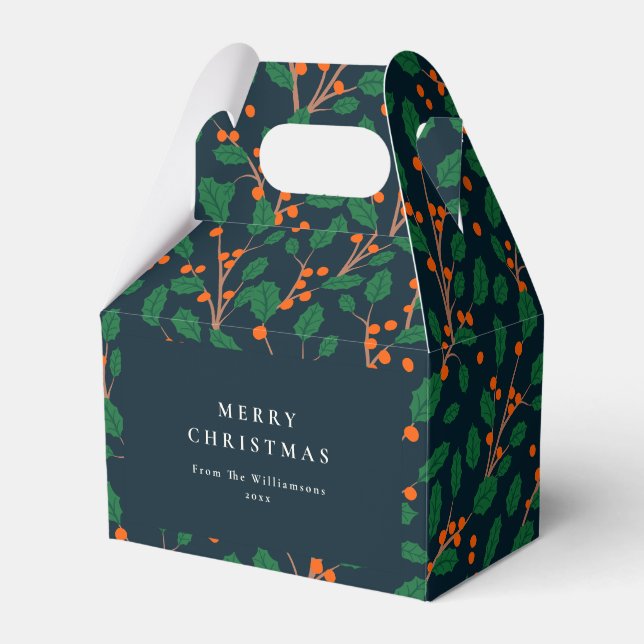 Ballotins Christmas Holly Botanical Greenery Personalized (Verso)