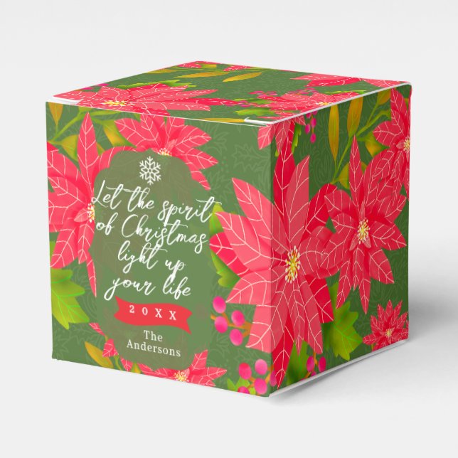 Ballotins Christmas Poinsettia Green (Verso)