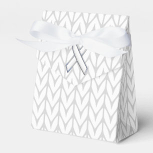 Ballotins Chrome on White Knitting Ribbon Awareness Print