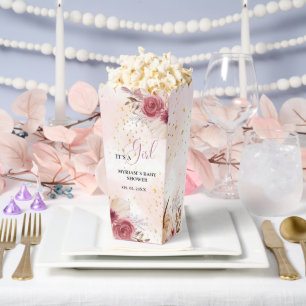 Ballotins Chute rose Citrouille Floral Fille Baby shower Fav