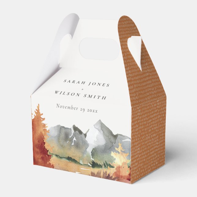 Ballotins Chute Rouille Orange Mountain Trees Mariage de feu (Verso)