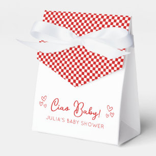 Ballotins Ciao Baby ! Baby shower rouge à thème italien