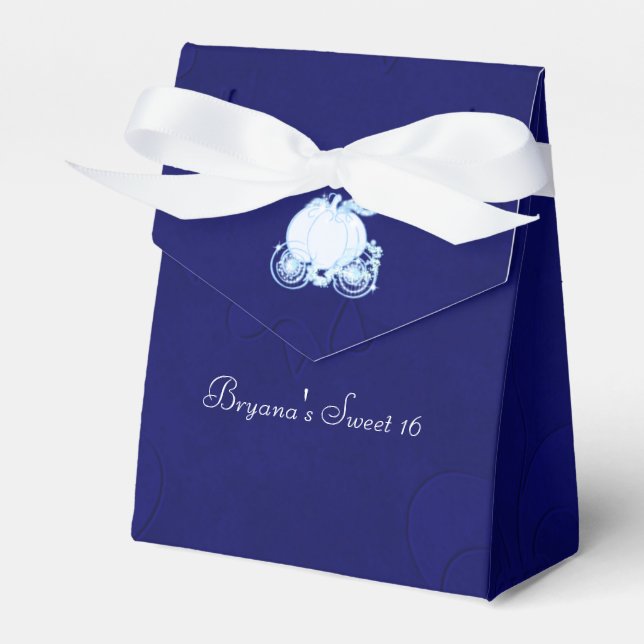 Ballotins Cinderella Royal Blue Carriage Party Favoriser les (Verso)