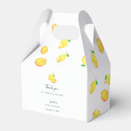 Ballotins Citron Baby shower Élégant Merci Script Citrus