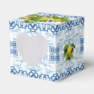 Ballotins Citron bleu et blanc Mariage méditerranéen