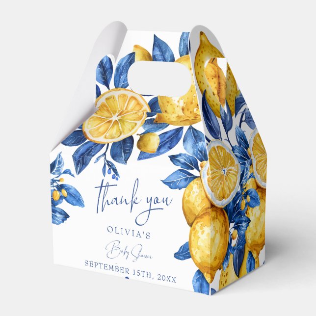 Ballotins Citron | Faveur de Baby Shower d'été (Verso)