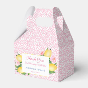 Ballotins Citron Fille Fleurs Rose Baby Shower Fête