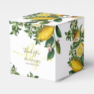 Ballotins Citron jaune rustique et feuillage Mariage de verd