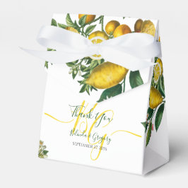 Ballotins Citron jaune rustique et feuillage Mariage de verd