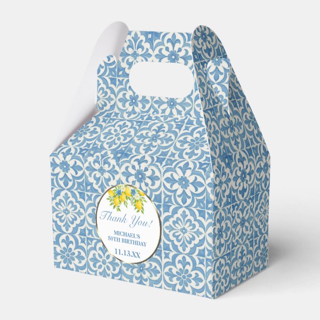 Ballotins Citron méditerranéen & Carrelage bleu (Arrière)