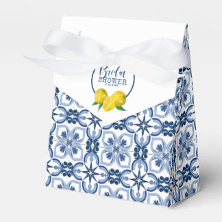 Ballotins Citron Positano Carrelage bleu italien