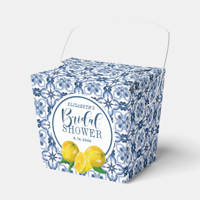 Ballotins Citron Positano Italien Carrelage bleu Ballotin (Verso)