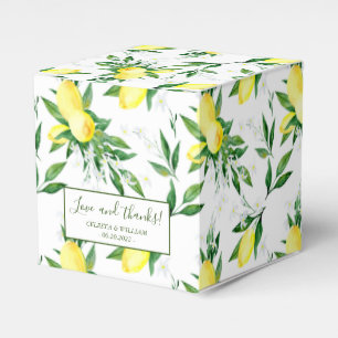 Ballotins Citron vert Fleur de mariage boîte de préférence