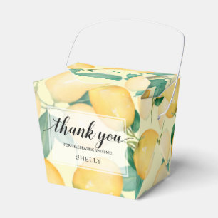 Ballotins Citrons et feuilles à l'aquarelle Merci