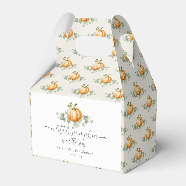 Ballotins Citrouille Baby shower Ballotin neutre par sexe (Verso)