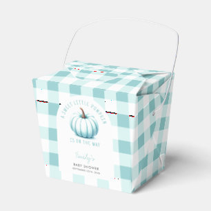 Ballotins Citrouille Bleu En vichy Plaid  garçon Baby shower