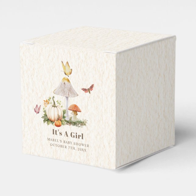 Ballotins Citrouille de champignons Papillon Baby shower de  (Verso)