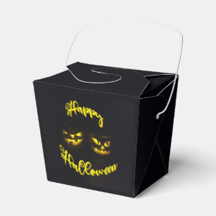 Ballotins Citrouille d'impression jaune Eerie avec Happy Hal