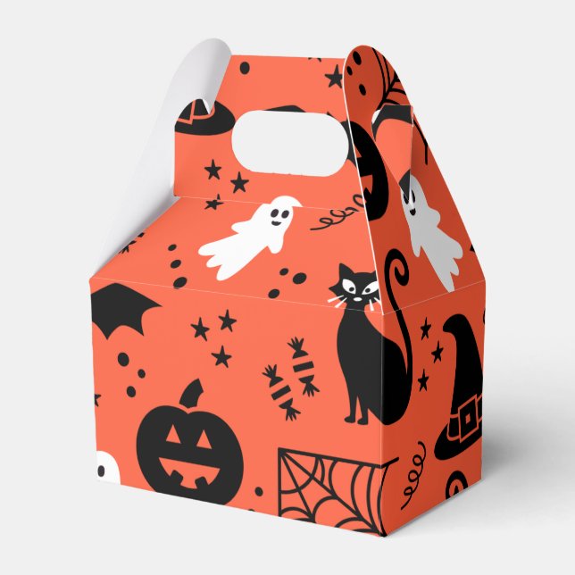 Ballotins Citrouille fantôme orange mignonne motif Halloween (Verso)