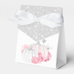 Ballotins Citrouille rose Floral Baby Girl Douche Merci