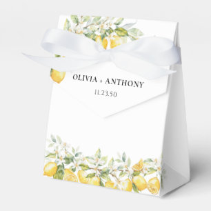 Ballotins Citrus vert citron Floral Mariage Favor Box