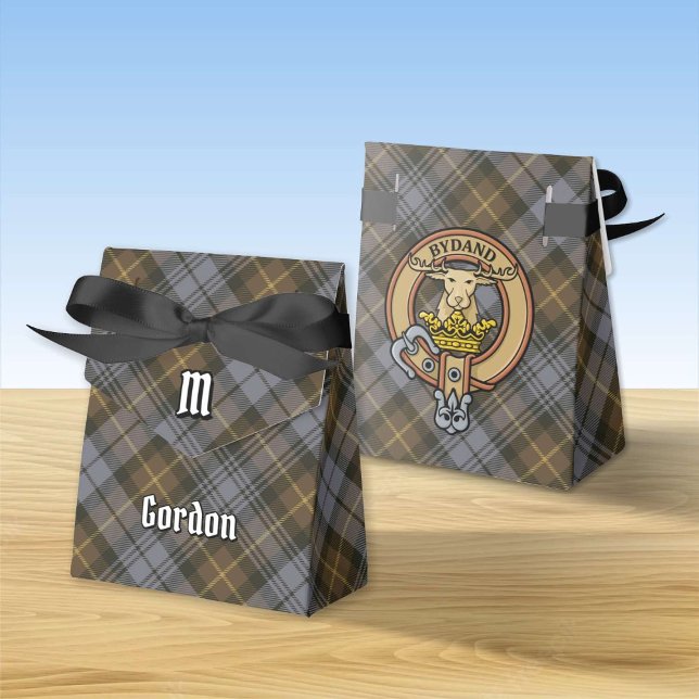 Ballotins Clan Gordon Crest sur le Ballotin Tartan Patiné (Créateur téléchargé)