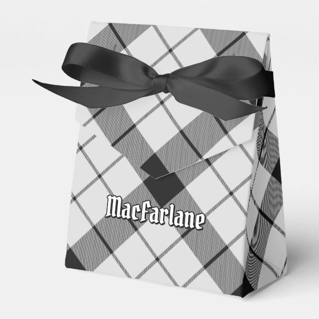 Ballotins Clan MacFarlane Tartan noir et blanc (Verso)