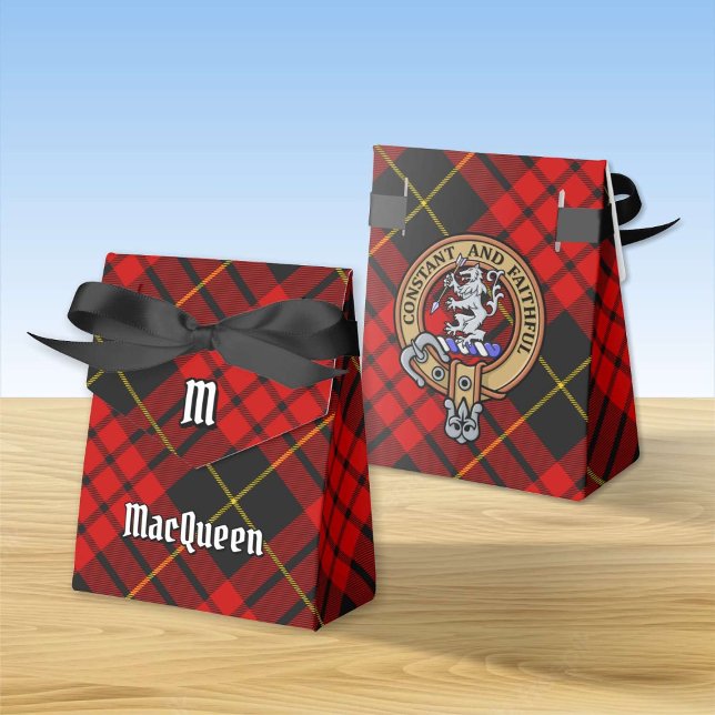 Ballotins Clan MacQueen Crest sur Tartan (Créateur téléchargé)