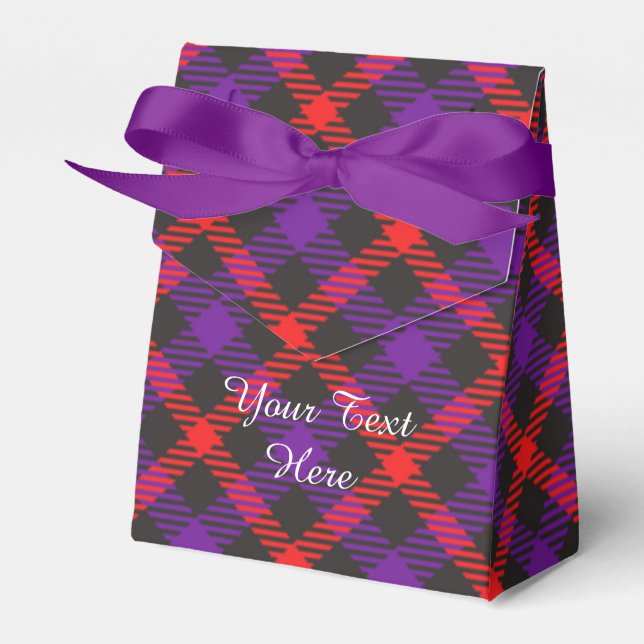 Ballotins Clan Tartan écossais Payé Purple Orange Motif (Verso)