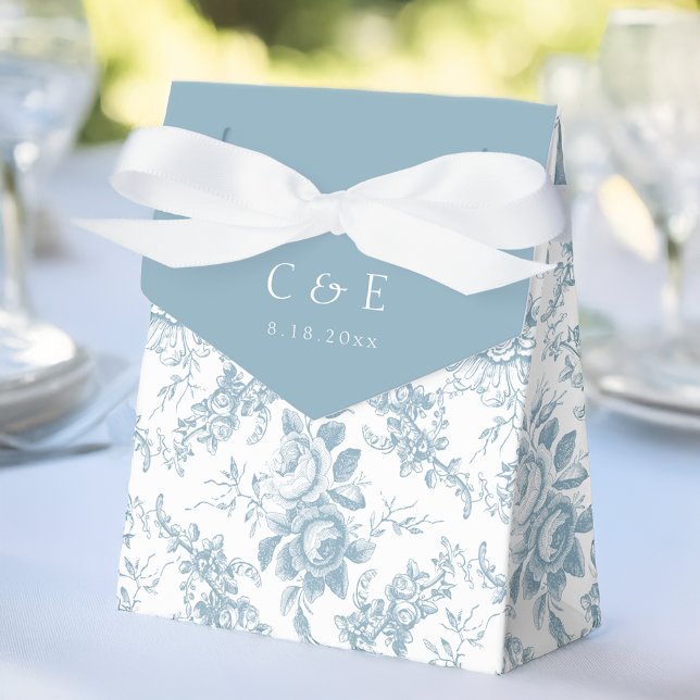 Ballotins Classic Elegant Bleu et Blanc Floral Toile (Créateur téléchargé)