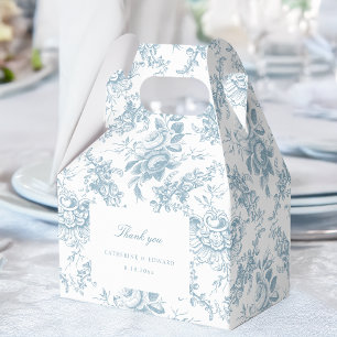 Ballotins Classic Elegant Bleu et Blanc Floral Toile