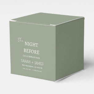 Ballotins Classic Sage la nuit avant le dîner de répétition